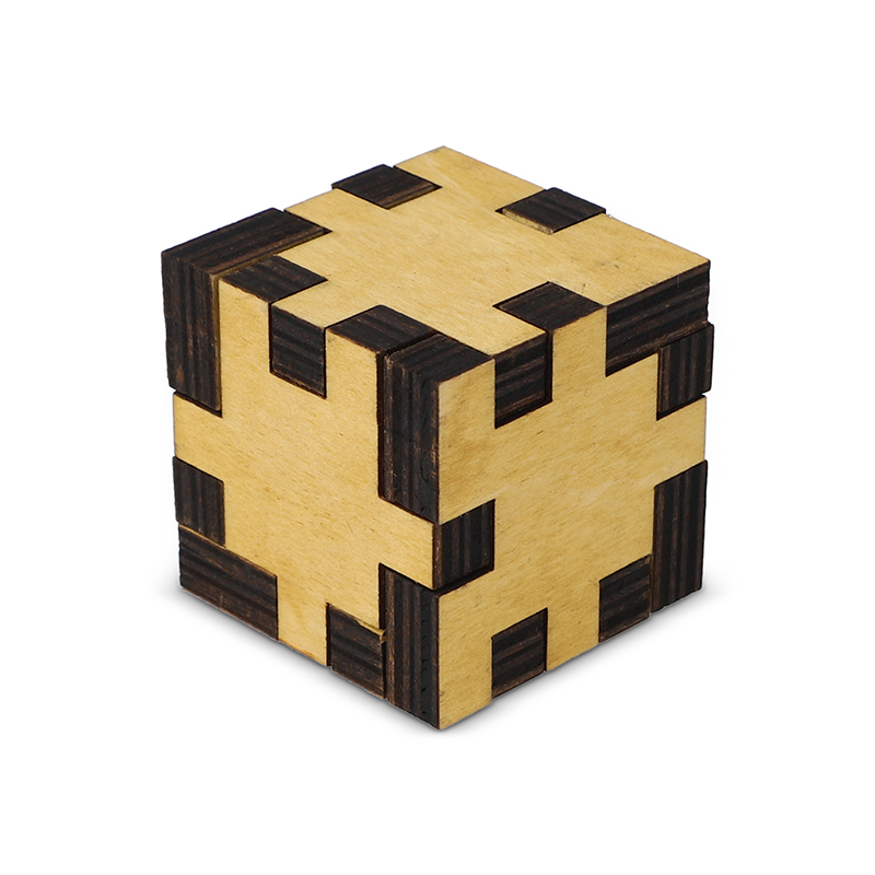 Cube puzzle en bois - image 2
